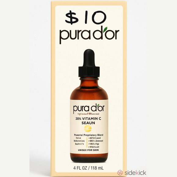 pura d'or Other - 20% Vitamin C Serum - Orange Bottle Brightening Facial Oil